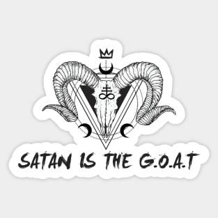 Satan is the goat Sticker